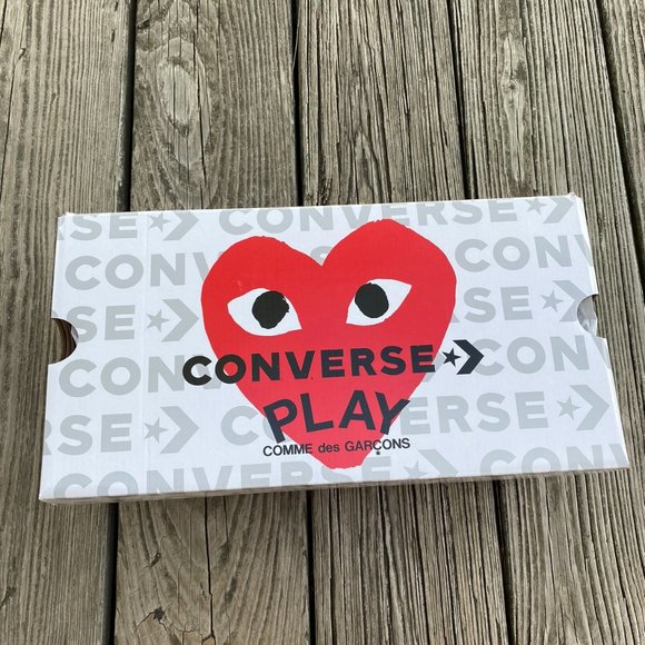 NWT Converse x COMME des GARCONS PLAY Chuck 70 White Low, Mens 7 Womens 9 - Picture 3 of 9